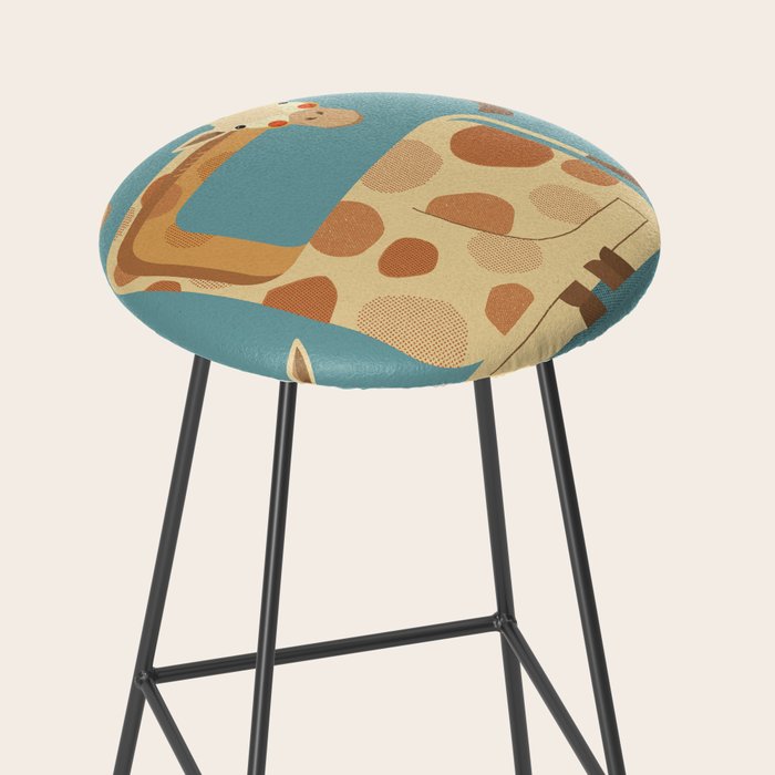 Giraffe, Animal Portrait Stool Gallery Image 2