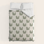 Hidden cat 55g green CATus Duvet Cover Gallery Image 6