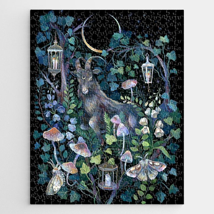 Black Goat Moon Garden Jigsaw Puzzle Gallery Image 1