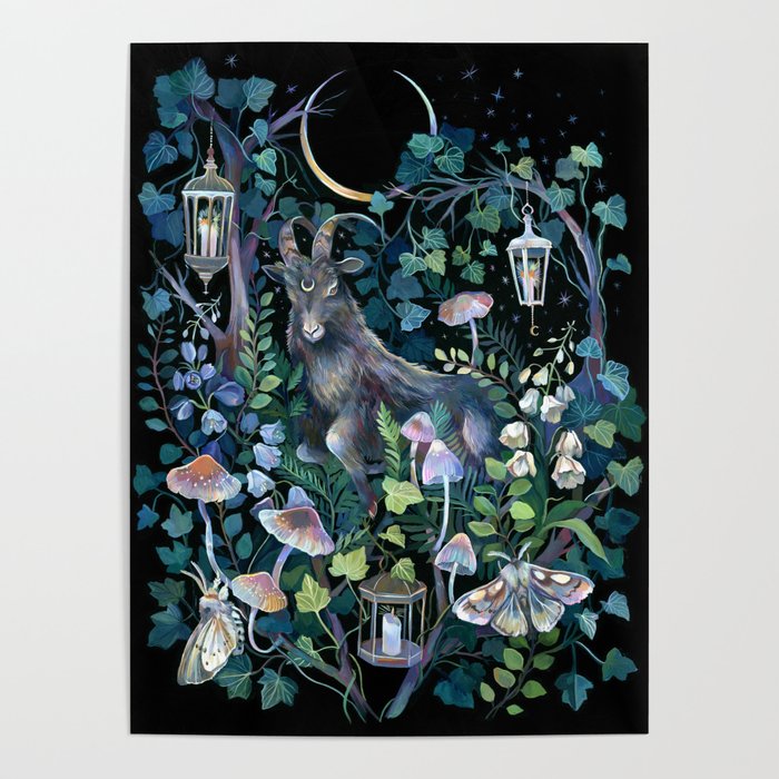 Black Goat Moon Garden Poster Gallery Image 4