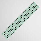 Mid Century Meow Retro Atomic Cats Mint Table Runner Gallery Image 3
