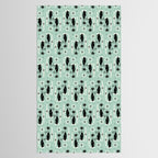 Mid Century Meow Retro Atomic Cats Mint Tablecloth Gallery Image 2