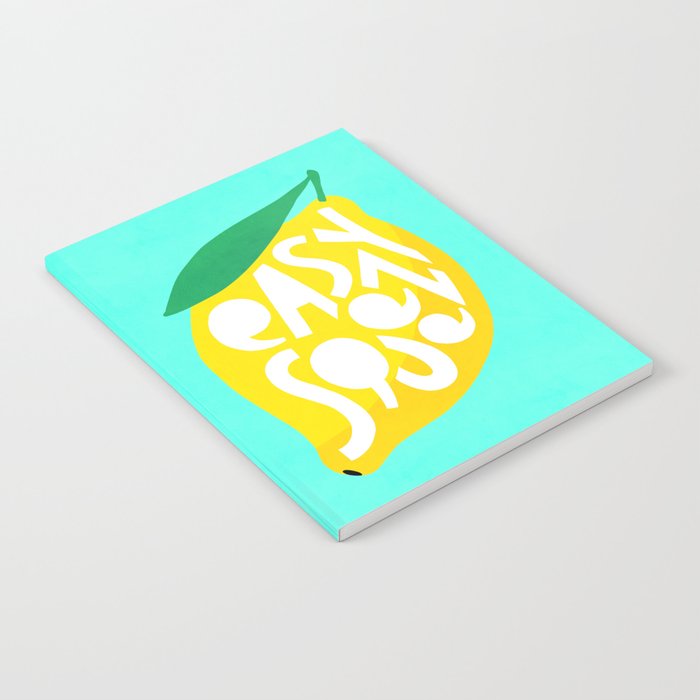 Big Fruit Lemon 'Easy Squeezy' Typographic pun  Notebook Gallery Image 2