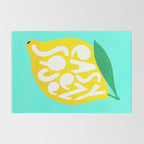 Big Fruit Lemon 'Easy Squeezy' Typographic pun  Rug Gallery Image 2