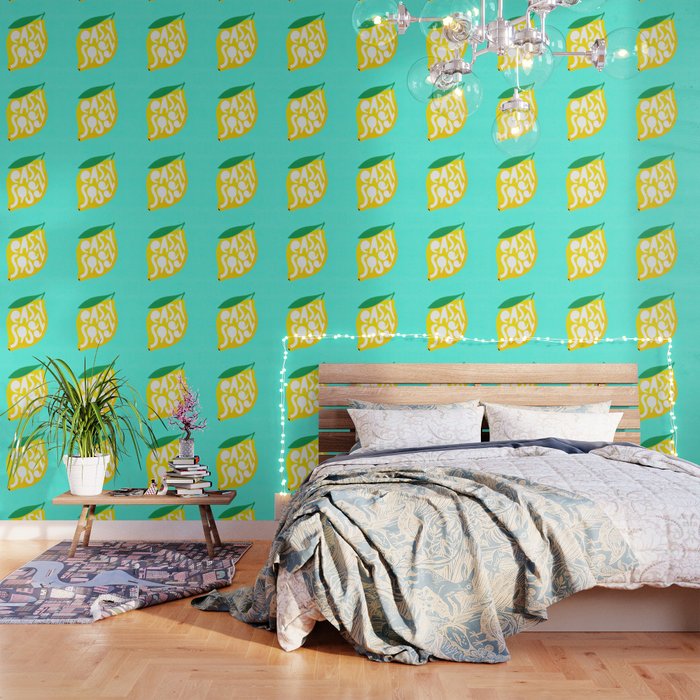 Big Fruit Lemon 'Easy Squeezy' Typographic pun  Wallpaper Gallery Image 3