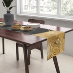Black and Gold Klimt Cat in Egyptian Costume Table Runner Gallery Image 2