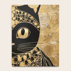 Black and Gold Klimt Cat in Egyptian Costume Notebook Gallery Image 4