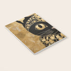 Black and Gold Klimt Cat in Egyptian Costume Notebook Gallery Image 3