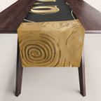 Black and Gold Klimt Cat in Egyptian Costume Table Runner Gallery Image 1