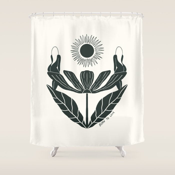 Born to Love Shower Curtain Gallery Image 1