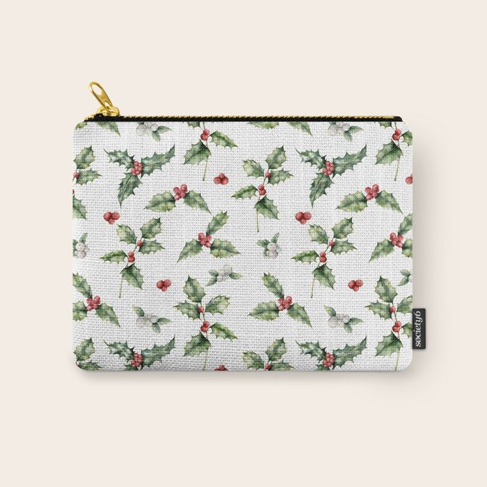 Christmas Holly Carry All Pouch Gallery Image 1