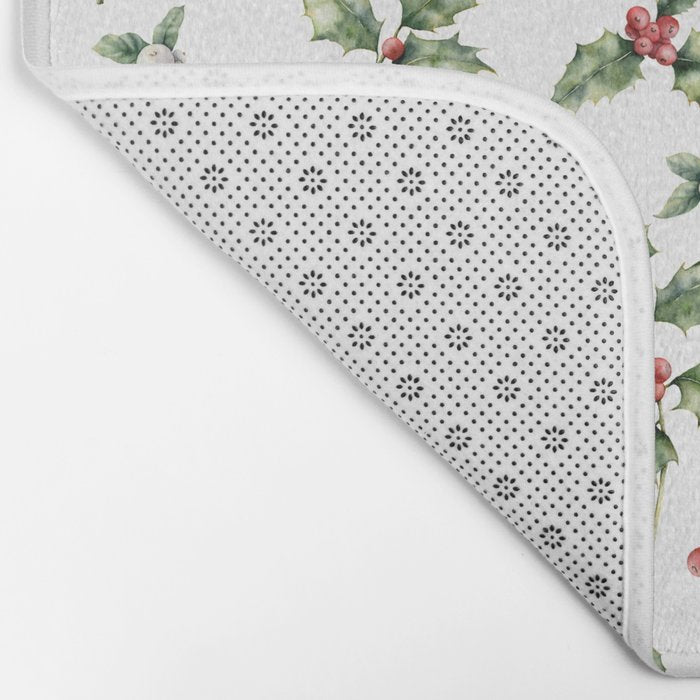 Christmas Holly Bath Mat Gallery Image 2