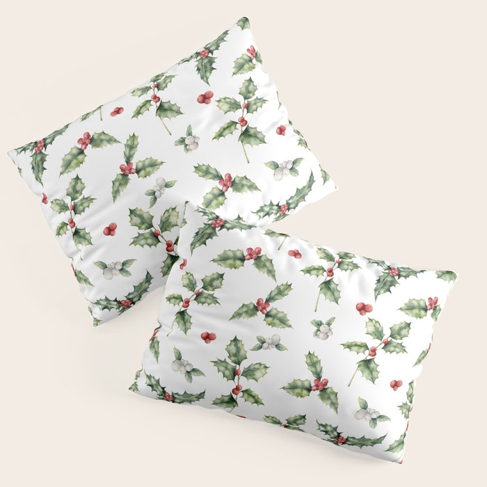 Christmas Holly Pillow Sham Gallery Image 3