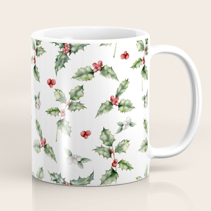 Christmas Holly Coffee Mug Gallery Image 1