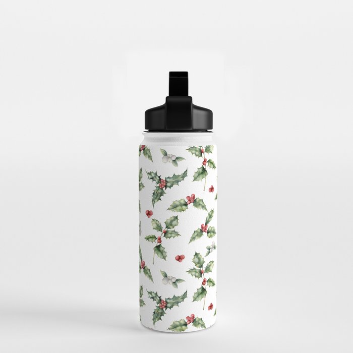 Christmas Holly Water Bottle Gallery Image 2