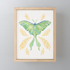 Watercolor Luna Moth Mini Art Print Gallery Image 1