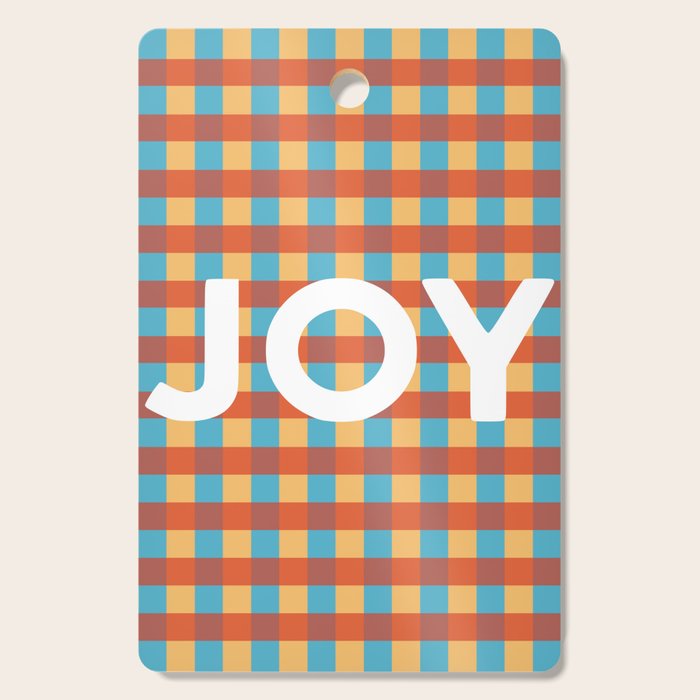 Joy in Christmas Plaid Cutting Board Gallery Image 1