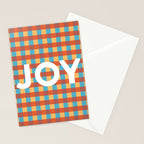 Joy in Christmas Plaid Stationery Card Gallery Image 2