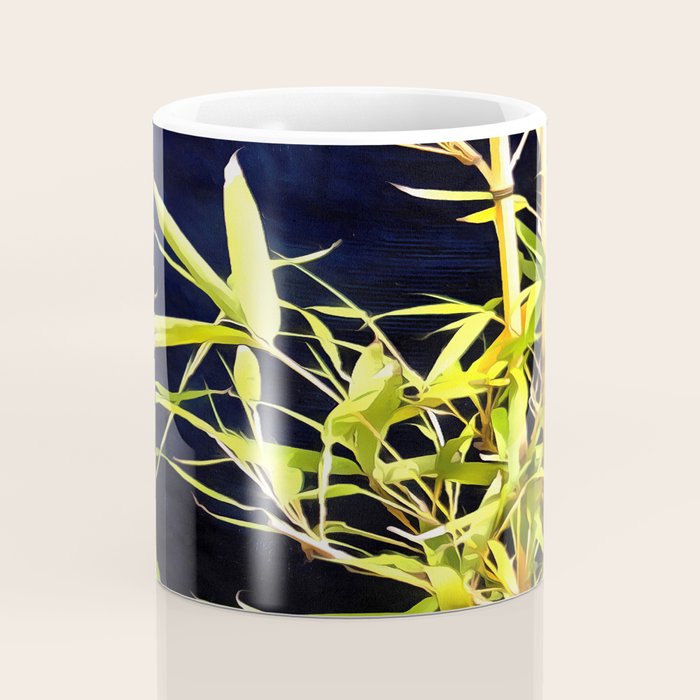 Bamboo On Black Coffee Mug Gallery Image 4