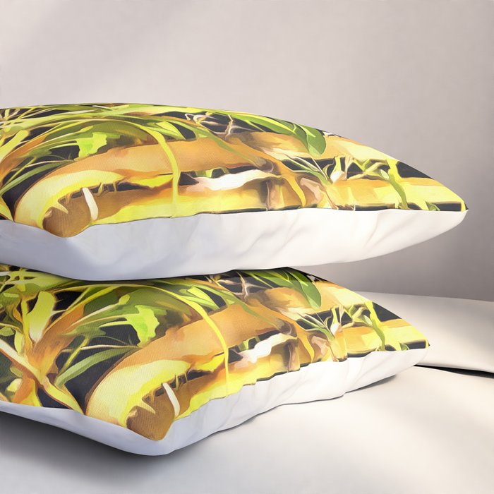 Bamboo On Black Pillow Sham Gallery Image 3