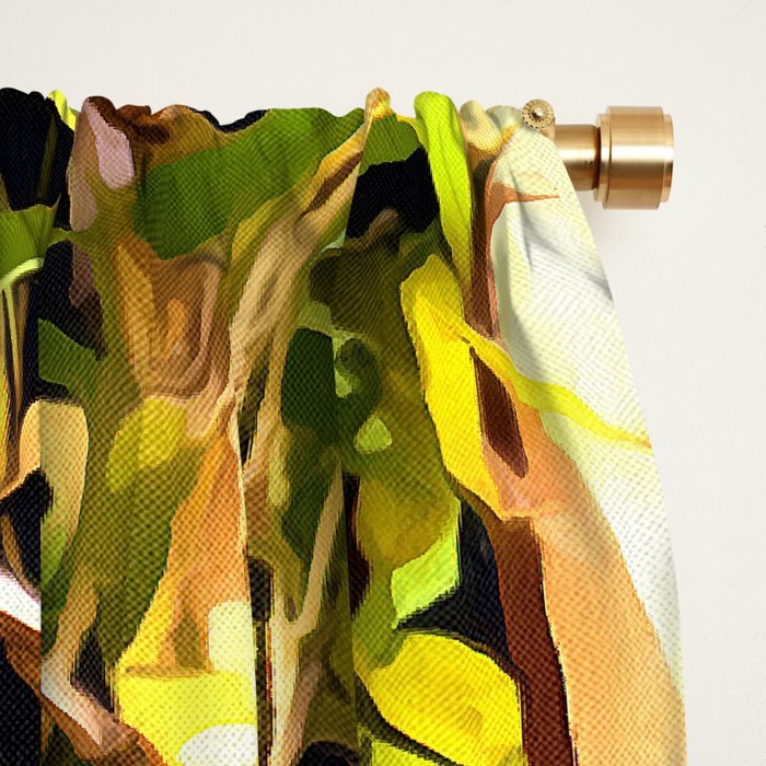 Bamboo On Black Window Curtain Gallery Image 2
