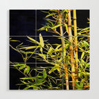 Bamboo On Black Wood Wall Art Gallery Image 1
