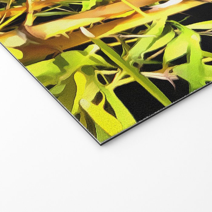 Bamboo On Black Welcome Mat Gallery Image 2