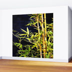 Bamboo On Black Wall Mural Gallery Image 2
