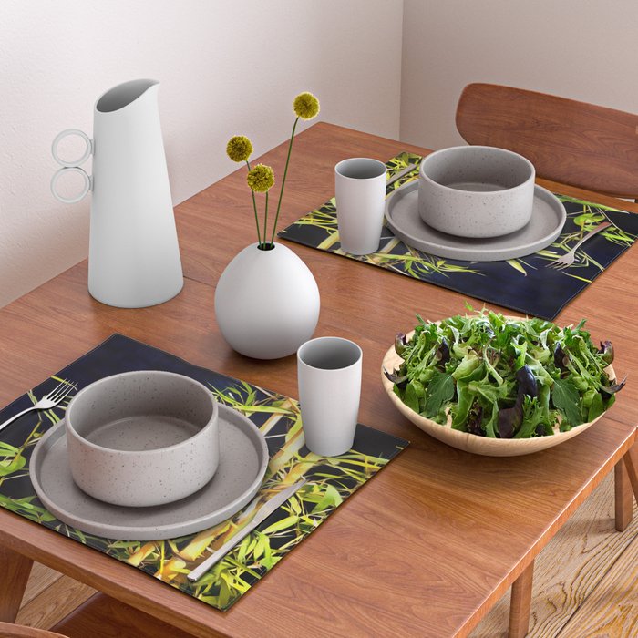 Bamboo On Black Placemat Gallery Image 2