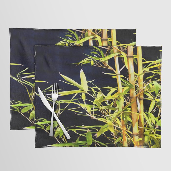 Bamboo On Black Placemat Gallery Image 1