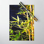 Bamboo On Black Wrapping Paper Gallery Image 1
