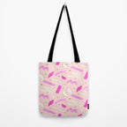 Pasta Noodles in Pink  Tote Bag Gallery Image 2
