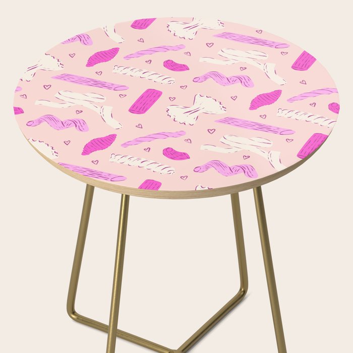 Pasta Noodles in Pink  Side Table Gallery Image 2