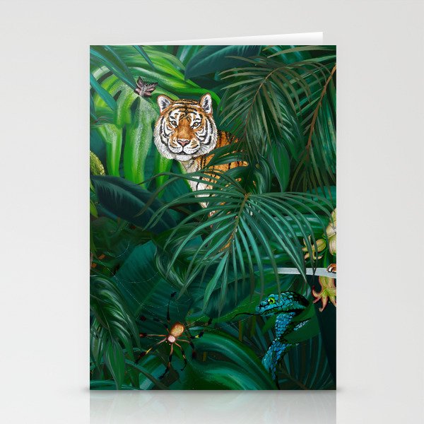 Jungle Tiger Prints Stationery Card Gallery Image 2