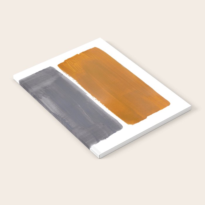 Minimalist Mid Century Modern Colorful Color Field Rothko Orange Grey Yellow Ochre Notebook Gallery Image 2
