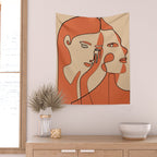 Abstract Faces 11 Wall Tapestry Gallery Image 2