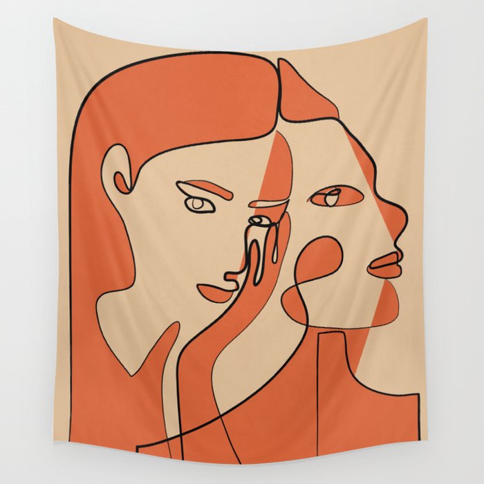 Abstract Faces 11 Wall Tapestry Gallery Image 4