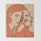 Abstract Faces 11 Throw Blanket Gallery Image 2