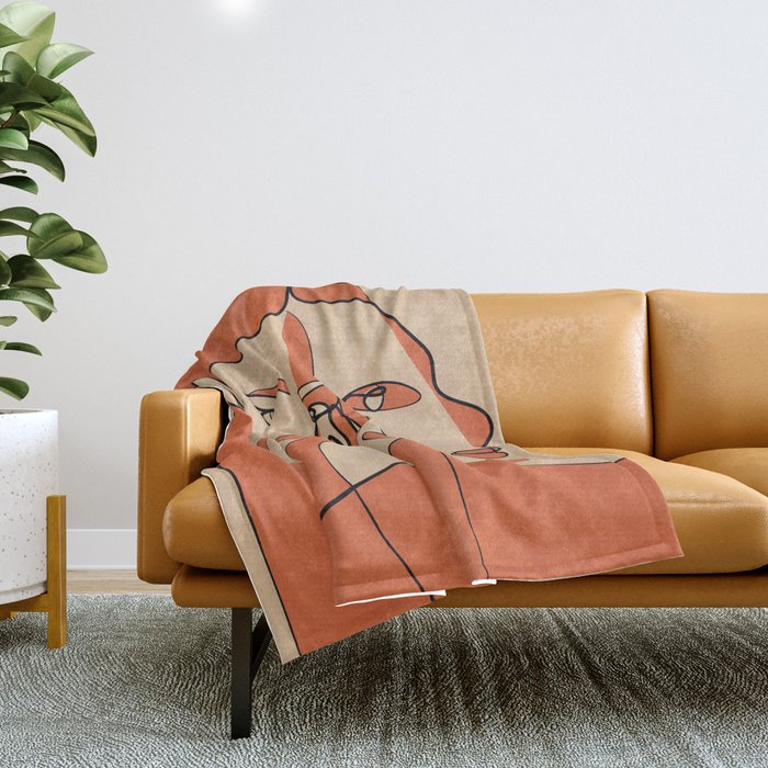 Abstract Faces 11 Throw Blanket Gallery Image 1