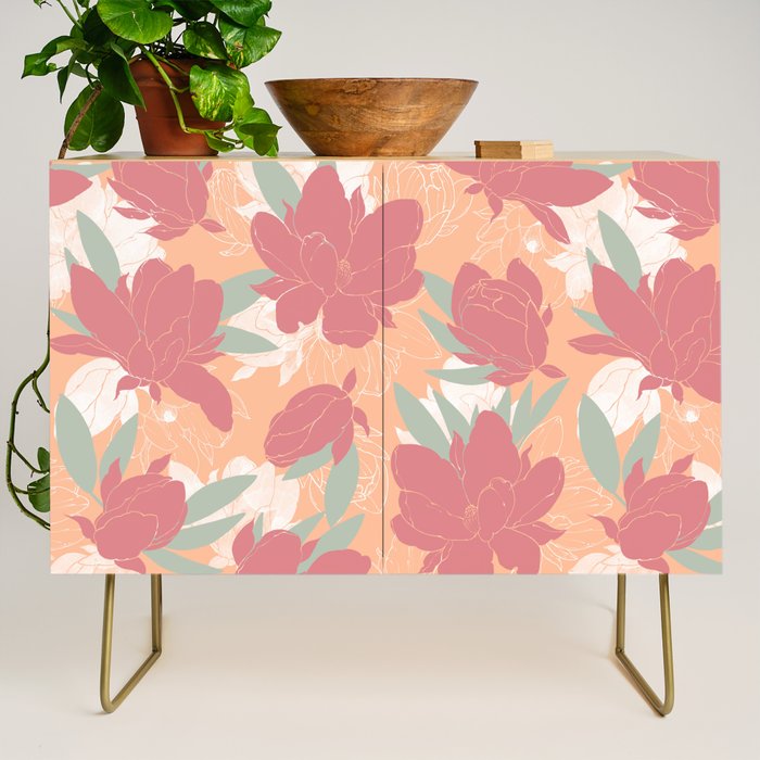 Big floral blossoms PF3 Credenza Gallery Image 1