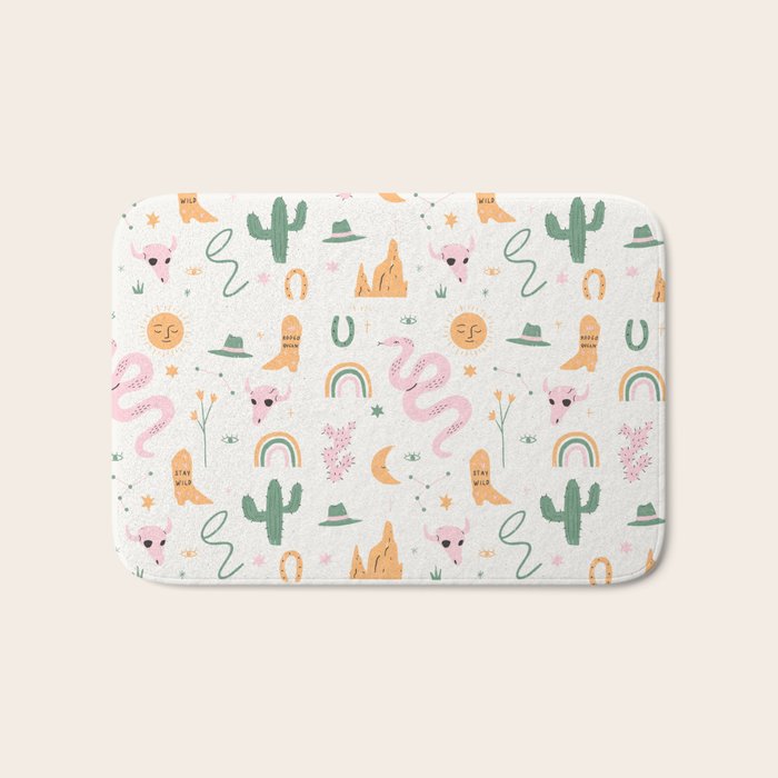 Wild West Pattern Bath Mat Gallery Image 1