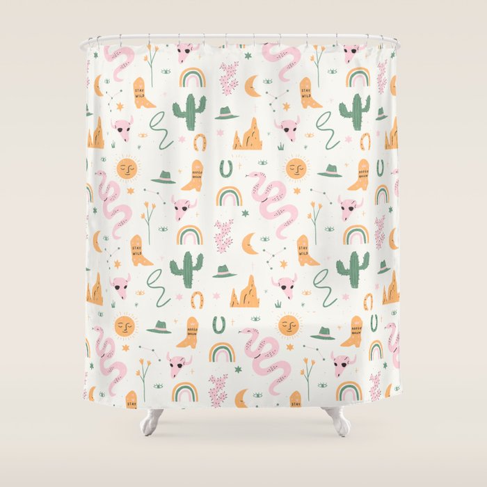 Wild West Pattern Shower Curtain Gallery Image 1