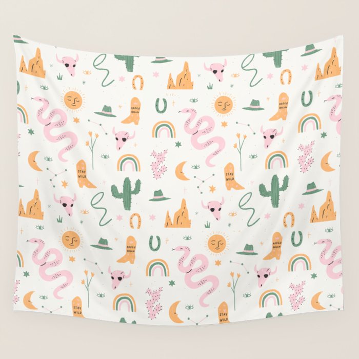 Wild West Pattern Wall Tapestry Gallery Image 4