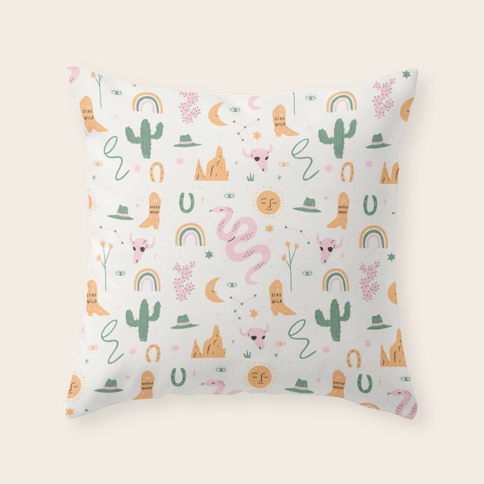 Wild West Pattern Throw Pillow Gallery Image 6