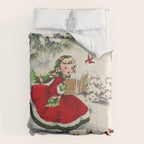 Vintage Christmas Girl Comforter Gallery Image 6
