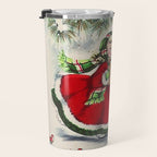 Vintage Christmas Girl Travel Mug Gallery Image 3