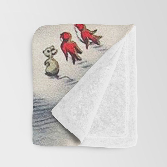 Vintage Christmas Girl Throw Blanket Gallery Image 3
