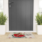 Vintage Christmas Girl Welcome Mat Gallery Image 3