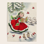 Vintage Christmas Girl Poster Gallery Image 4