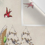 Vintage Christmas Girl Wall Tapestry Gallery Image 3